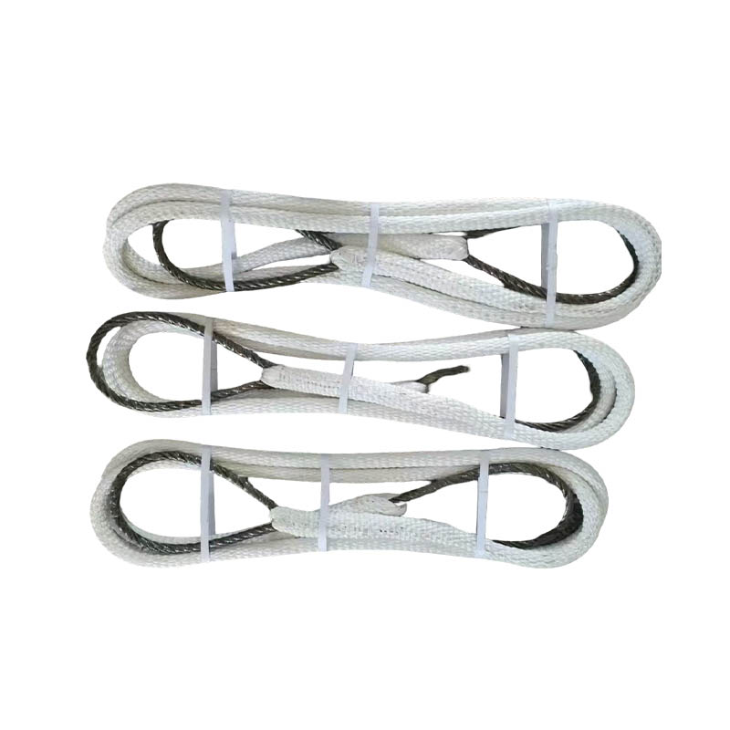 National Standard Two-End Buckle Nylon Lifting Rope Double Buckle Lifting Wear-Resistant Round Soft Lifting Rope Crane Industrial Lifting Belt